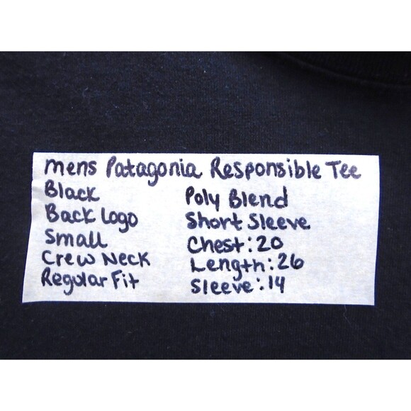 Patagonia Mens 'Responsibili' Short Sleeve Shirt Size S Back Logo Regular fit - Picture 3 of 6